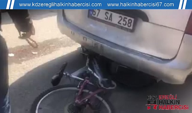 Bisikletli park halindeki araca çarptı: 1 yaralı