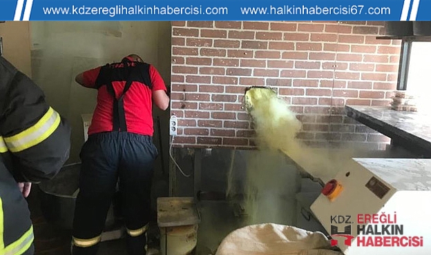 Fırındaki doğalgaz sıkışması paniğe neden oldu