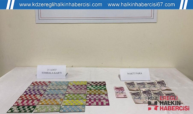 KDZ.EREĞLİ’DE KUMAR OYNARKEN YAKALANDILAR
