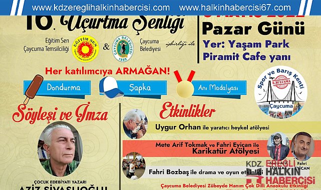 Çaycuma Uçurtma Şenliği 8 Mayıs Pazar günü yapılacak