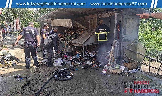 Çıkan yangında çakmak gazı tüpleri bomba gibi patladı