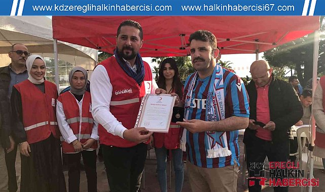 Kaymakam Yapıcı'dan Kızılay'a teşekkür belgesi