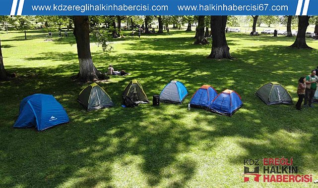 Şelaleler ve göller şehri Düzce'de doğa tutkunlarının kamp sezonu başladı