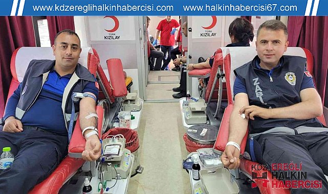 Zabıtadan kan bağışına destek