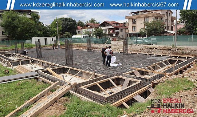 Kentin en modern kütüphanesi inşattı sürüyor