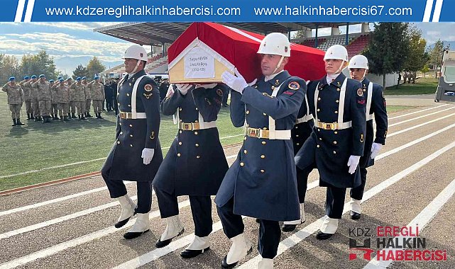 Görevi başında kalp krizi geçiren astsubay törenle son yolculuğuna uğurlandı