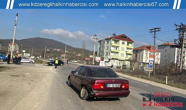 Köy yolundan kontrolsüz çıkan araç kazaya sebebiyet verdi: 2 yaralı