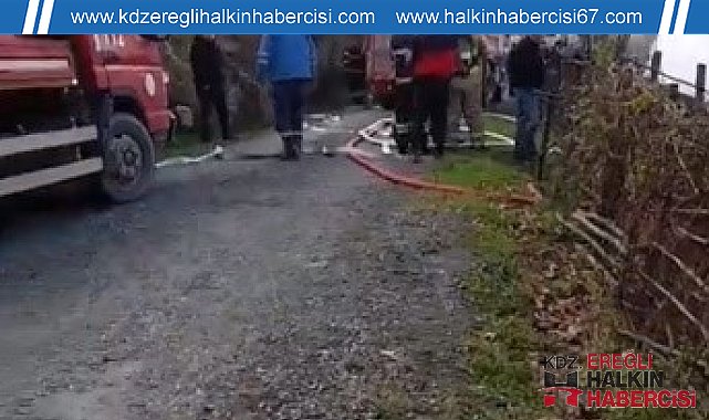 Çıkan yangında ev kullanılamaz hale geldi