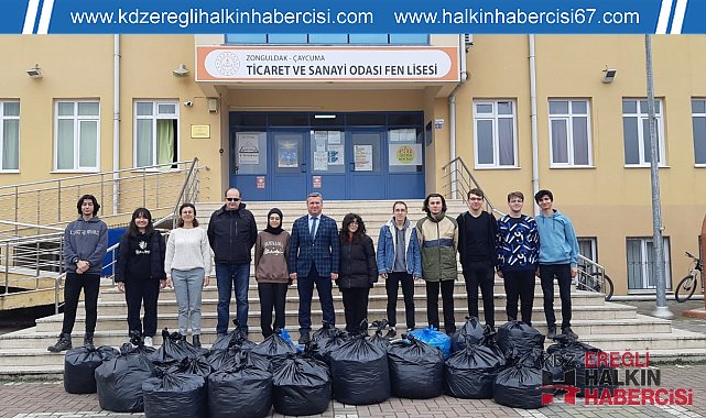 Lise öğrencileri 360 kilo mavi kapak topladı