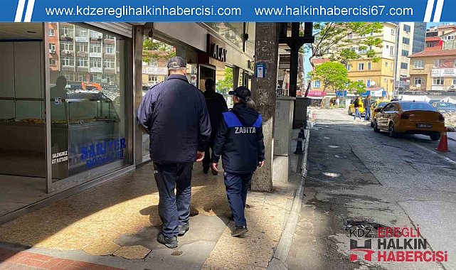 Zabıtadan kaldırım denetimi