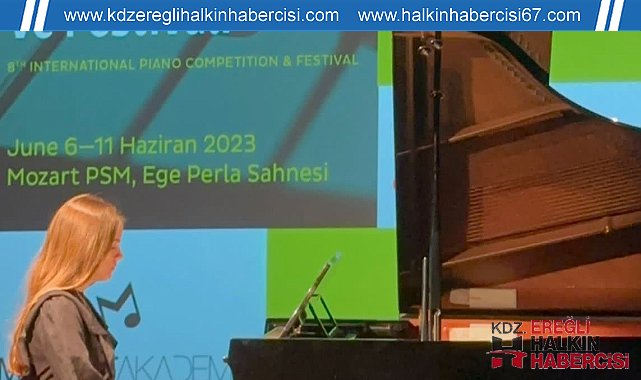 Piyano festivalinde Düzce'yi temsil etti