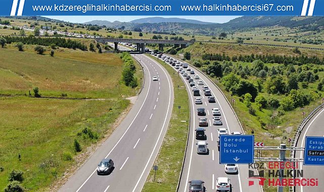 Bayram dönüşünde araç kuyruğu 70 kilometreye ulaştı