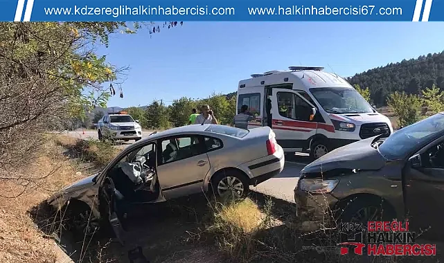 İki otomobil çarpıştı! 6 yaralı