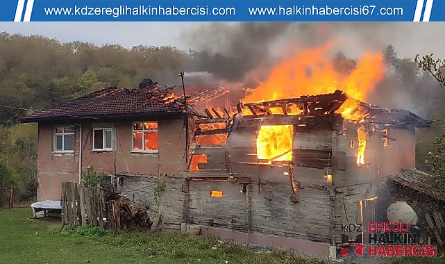 Bartın'da çıkan yangında 2 ev kül oldu