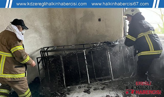 Köyde çıkan yangında ev kullanılmaz hale geldi