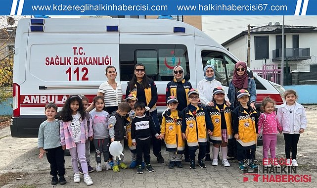 Minik öğrenciler ambulansı tanıdı