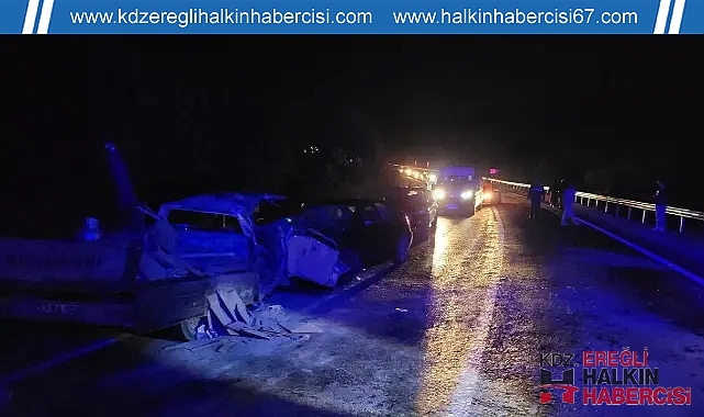 Otomobil kamyonetle çarpıştı!
