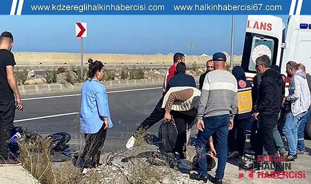 Sahil yolunda kaza!