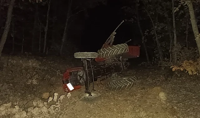 Devrilen Traktörün Sürücüsü Yaralandı