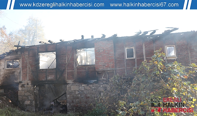 Evi yanan aile uzanacak yardım eli bekliyor ...