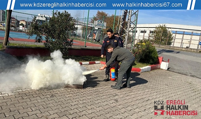 İTFAİYE, YANGIN EĞİTİMİ VE TATBİKATLARI SÜRDÜRÜYOR