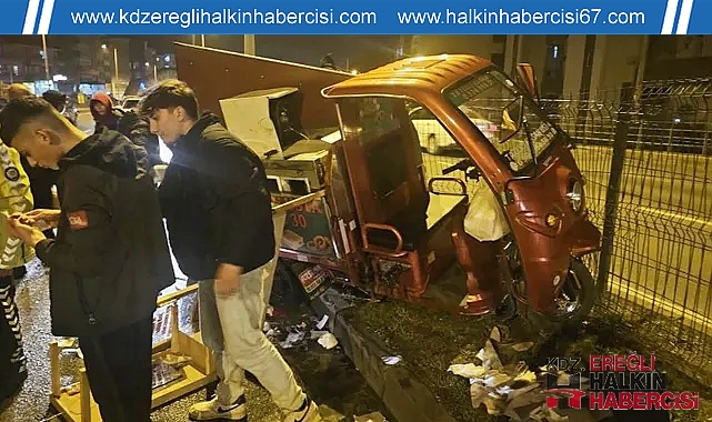 Kdz.Ereğli’de, motosiklet ile otomobil çarpıştı!