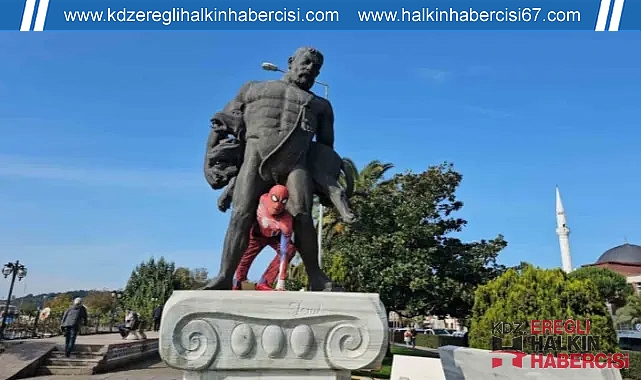 Örümcek adam Ereğli'de!...