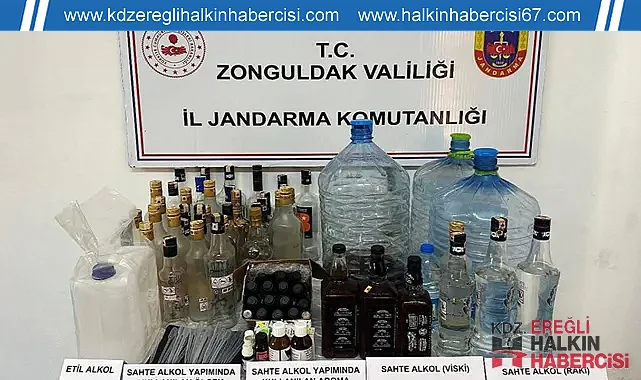 Zonguldak'ta Sahte alkol baskını!