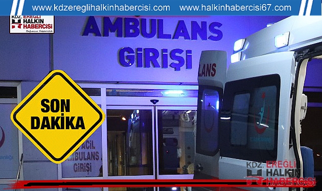 Ani fren yapan motosiklet kaza yaptı!