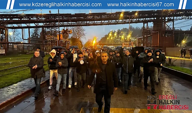 ERDEMİR İŞÇİSİ ISLIK VE ALKIŞLARLA İŞYERİNE YÜRÜDÜ