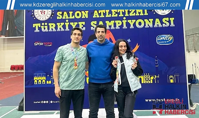 Atletler Doğukan Kılcıoğlu ve Melike Malkoç, memleketleri Zonguldak'ı gururlandırdı.
