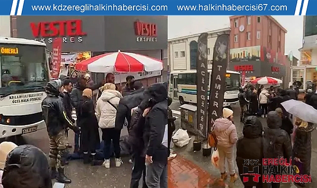 Halk otobüsü iki yayaya çarptı!...