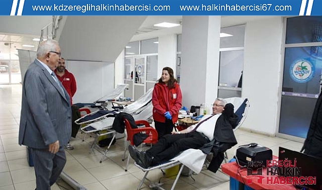 KDZ. EREĞLİ BELEDİYE PERSONELİ KAN VERDİ