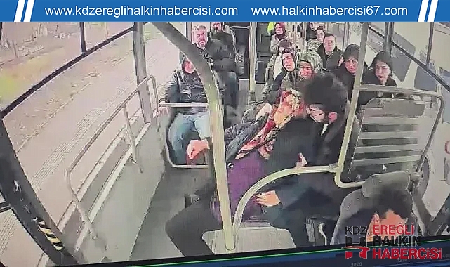 Kdz.Ereğli'de Halk otobüsü şoförü güzergahı değiştirip fenalaşan hastayı hastaneye yetiştirdi