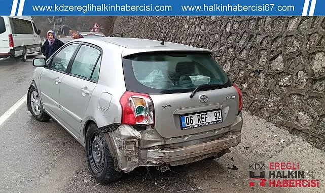 Otomobil duvara çarptı!