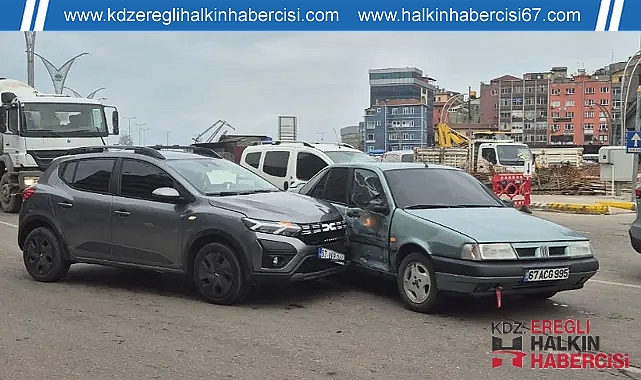 Çevre yolunda iki araç çarpıştı!...