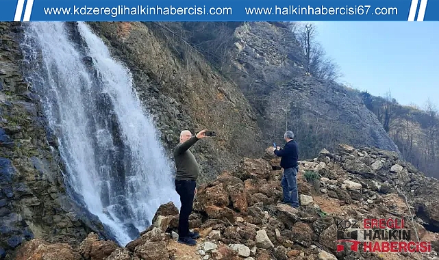 Doğal şelale ilgi odağı oldu!...