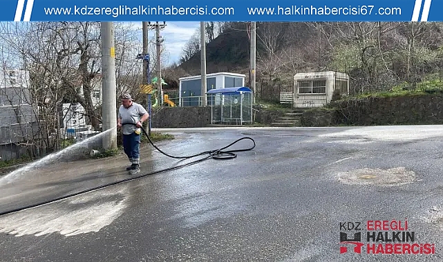 Kdz.Ereğli'de toz taşınımı uyarısı, belediye ekipleri temizlikte