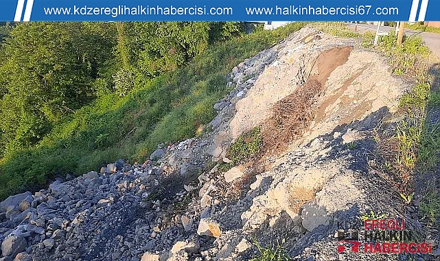 ALAPLI'DA 20 KÖYÜ BİRBİRİNE BAĞLAYAN YOLDA YENİ HEYELAN RİSKİ!