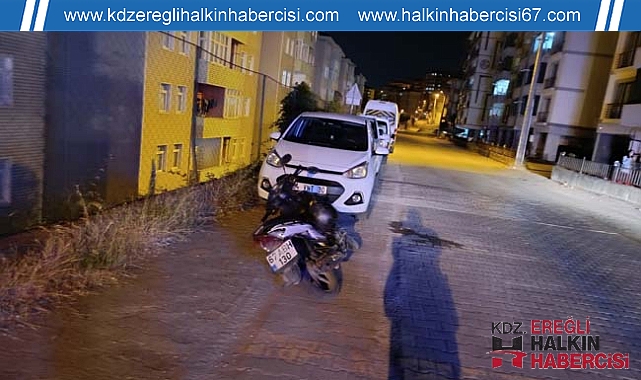 Alkollü motosiklet sürücüsü kaza yaptı