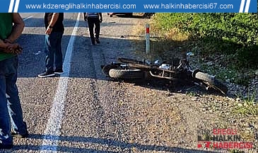 Otomobil motosiklete çarptı; 2 yaralı