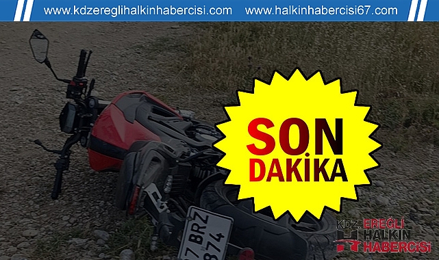 Otomobille motosiklet çarpıştı...