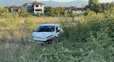 İneğe çarpmamak isterken şarampole uçtu; 1 yaralı