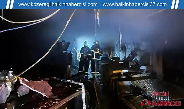 Kafede çıkan yangında hasar oluştu ...