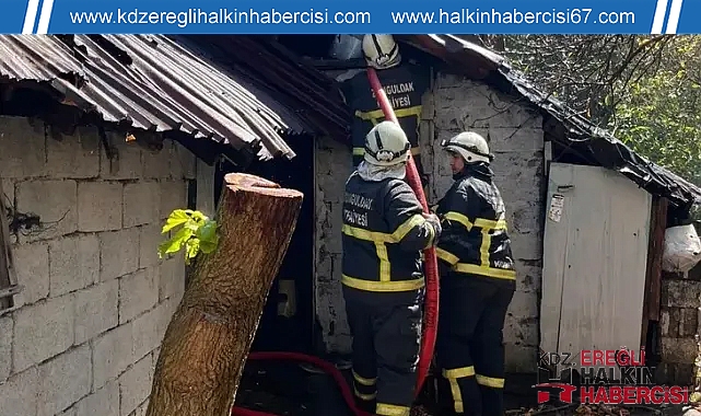 Barakada çıkan yangın korkuttu!