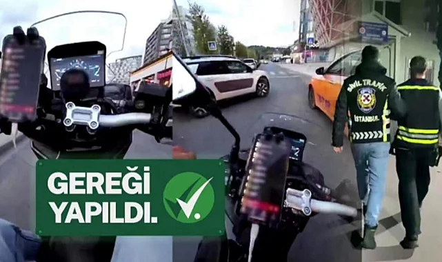 İçişleri yine gereğini yaptı! Kırmızı ışıkta şov yapan motosikletli yakalandı