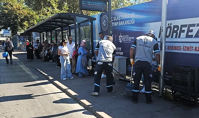Kocaeli Büyükşehir'le duraklar temiz ve bakımlı