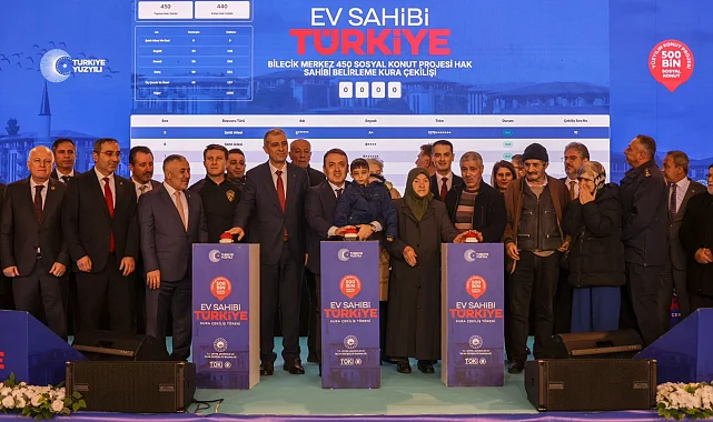 Bilecik'te bin 419 sosyal konut için kura heyecanı