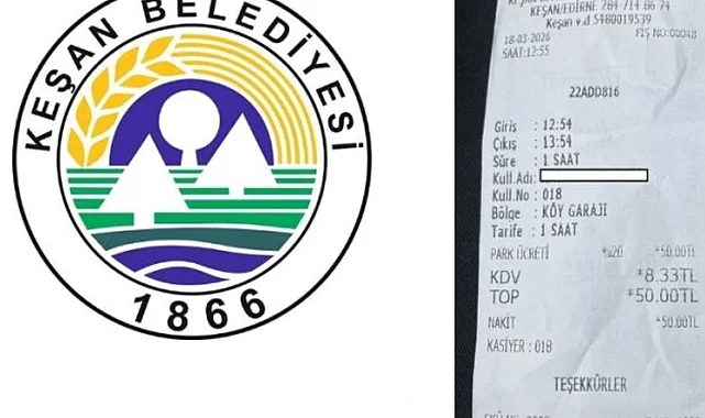 Keşan'da program çıkışı otopark tahsilatı tepkisi!