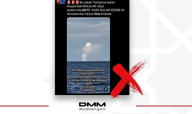KKTC açıklarında füze iddiasına yalanlama!
